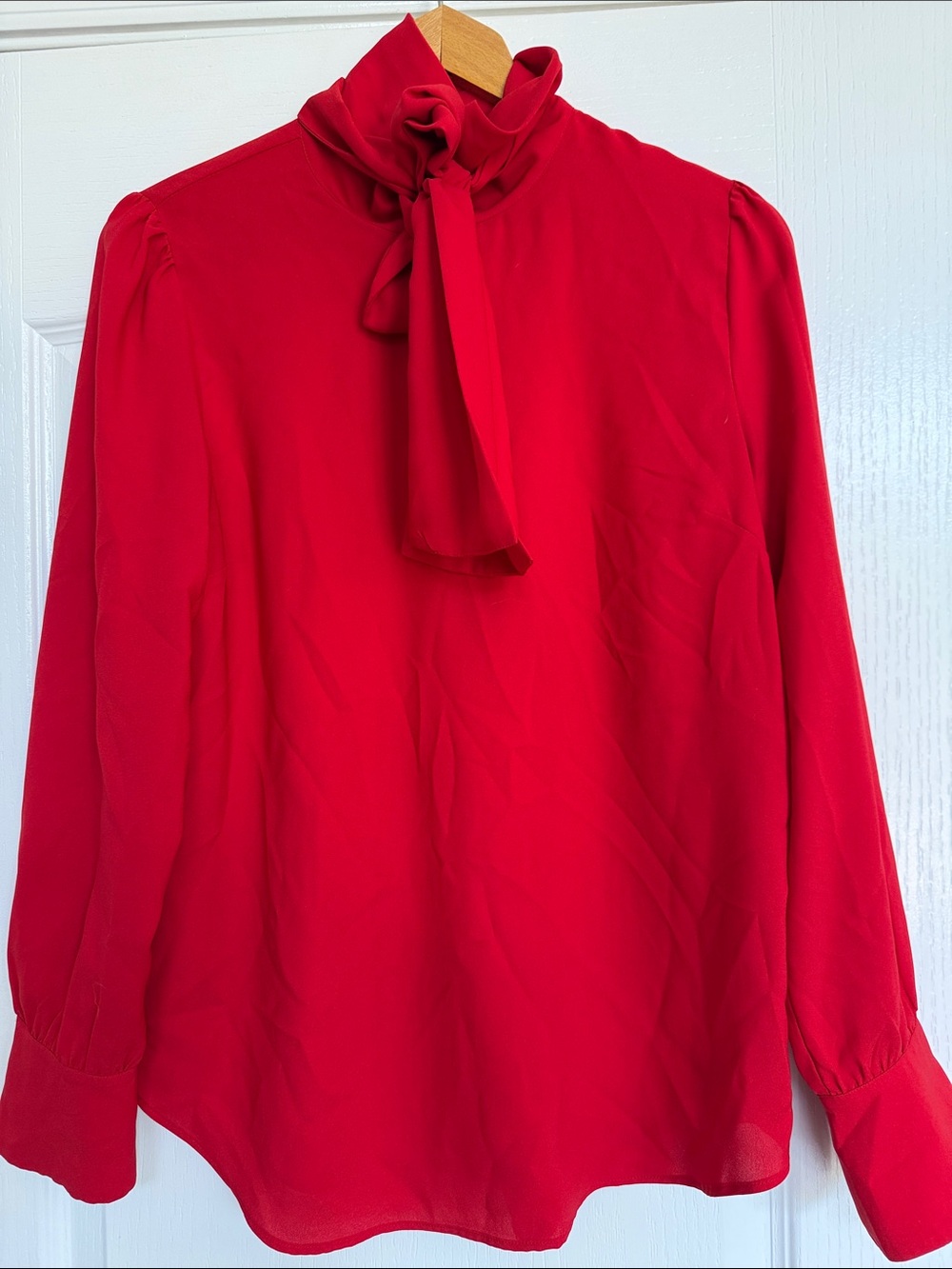 Ann Taylor red blouse